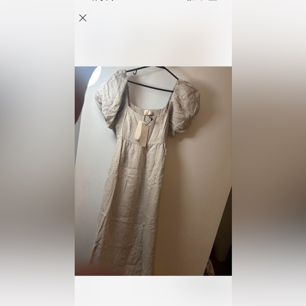 Anthropologie linen maxi dress 100% line brand new with tags - Picture 11 of 12